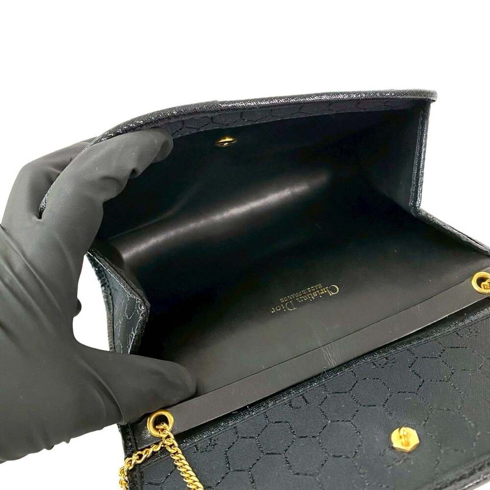 CHRISTIAN DIOR Black Canvas Shoulder Bag - Picture 9 of 9